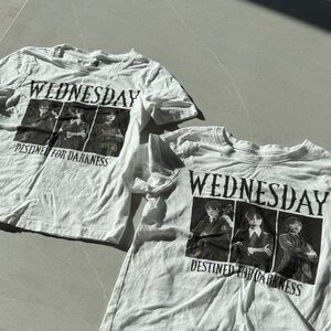 Primark White 'Wednesday' Graphic Tee